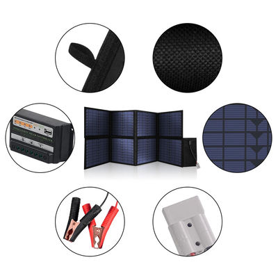 120W Monocrystalline Solar Folding Solar Panel Dengan Bracket Sempurna Untuk Camping Luar Ruangan