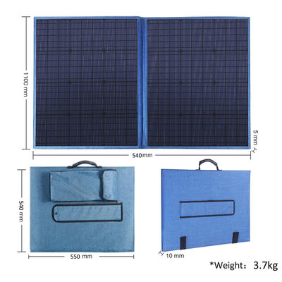 Panel Surya Portable 100W Terbaik Ukuran 1275*545*5mm Untuk Lampu Perjalanan Luar Ruangan