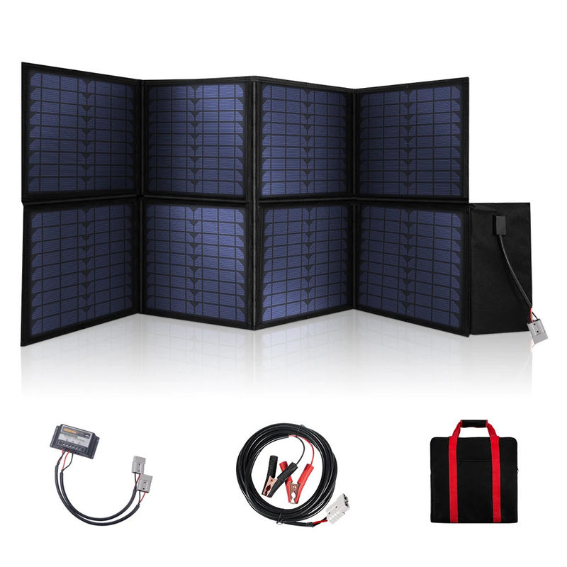 120W Monocrystalline Solar Folding Solar Panel Dengan Bracket Sempurna Untuk Camping Luar Ruangan